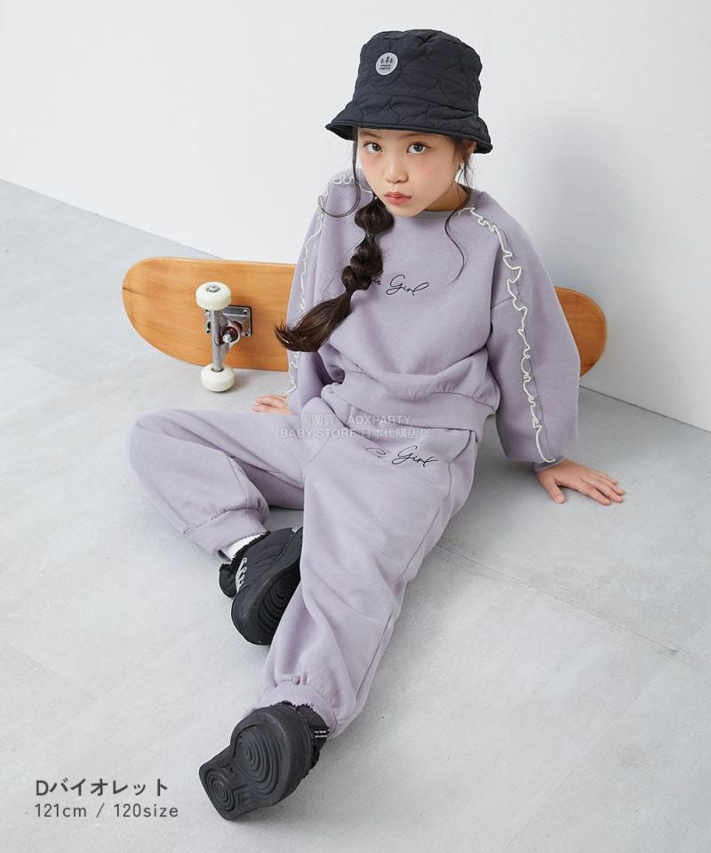 日本童裝 dev!rock 薄紗衛衣長褲兩件套裝 100-160cm 女童款 冬季 TOPS PANTS