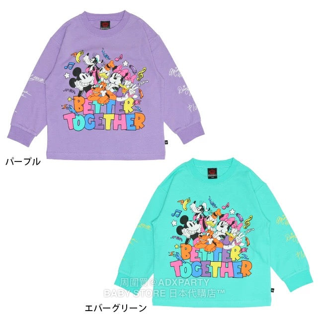 Japanese BDL x Disney parent-child print tops (80-150cm) for boys and girls (Autumn)