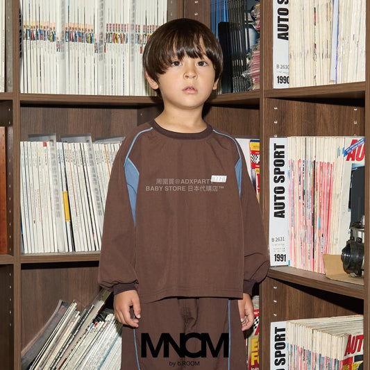 日本童裝 b・R# 拼色袖上衣 110-150cm 男童款 冬季 TOPS