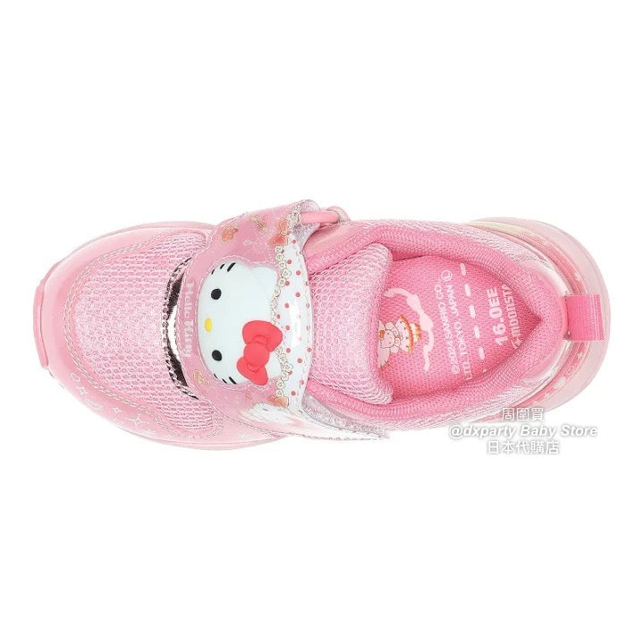 Moonstar x Sanrio LED-illuminated antibacterial and deodorant children's shoes (14-19cm) - direct from Japan. Girls' shoe collection.