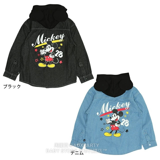 Japanese BDL x Disney Hooded Denim Shirt Jacket (80-150cm) for Boys/Girls Fall Outerwear