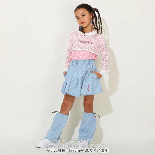 Japanese children's clothing BDL mesh top and long-sleeved top two-piece set 90-140cm girls autumn TOPS