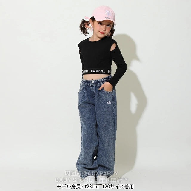 Japanese children's clothing BDL off-the-shoulder top 90-140cm girls autumn TOPS