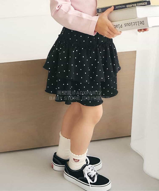 日本童裝 apres les cours 裙邊層疊裙褲 80-140cm 女童款 夏季 PANTS