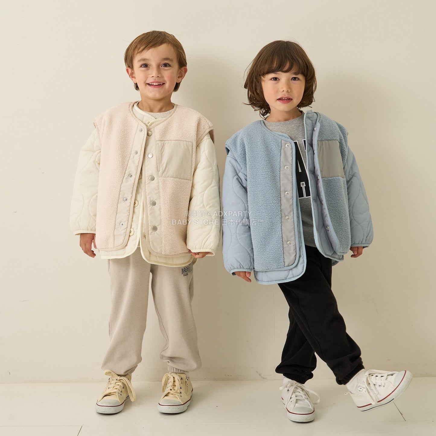 日本童裝 b・R# 夾棉外套或內搭 100-150cm 男童款 冬季 (適合初秋、香港平均溫度、寒冷天氣、溫度低天氣)OUTERWEAR