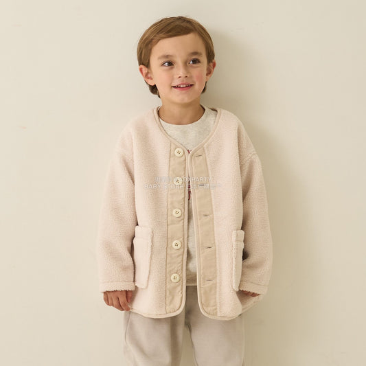 日本童裝 b・R# 抓毛口袋外套 100-150cm 男童款 冬季 (適合初秋、香港平均溫度、寒冷天氣)OUTERWEAR