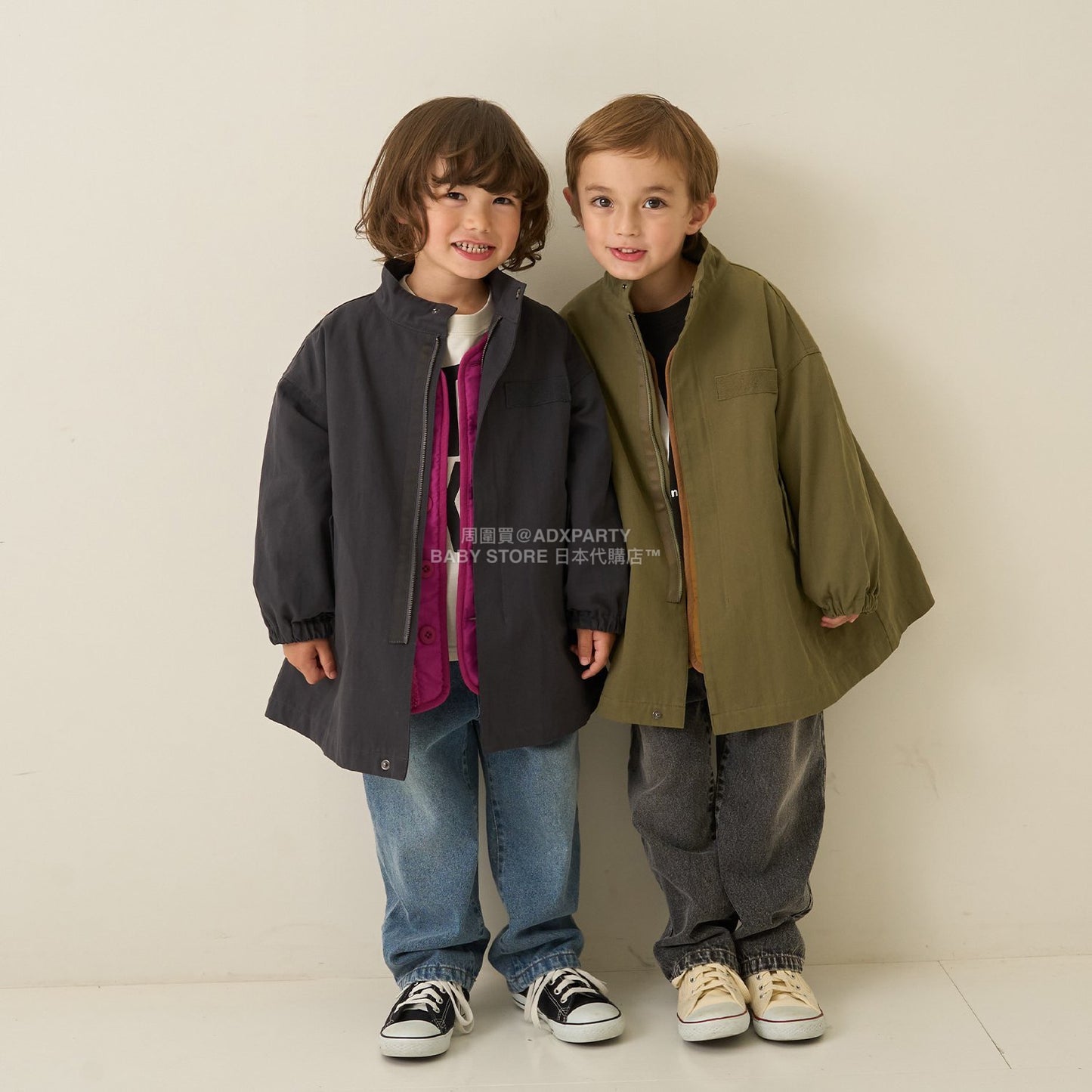 日本童裝 b・R# 抓毛口袋外套 100-150cm 男童款 冬季 (適合初秋、香港平均溫度、寒冷天氣)OUTERWEAR