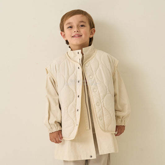 日本童裝 b・R# 絎縫背心外套 100-150cm 男童款 冬季 (適合初秋、香港平均溫度、寒冷天氣)OUTERWEAR