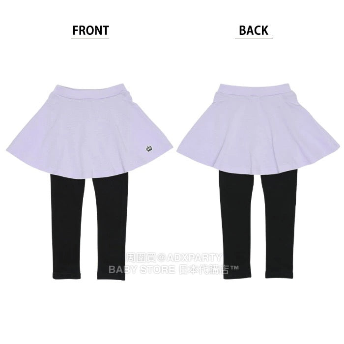 Japanese children's clothing BDL solid color fake two-piece skirt with leggings 80-150cm girls' four seasons SKIRTS PANTS DBL all-match style