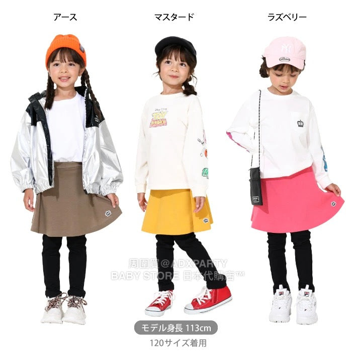 Japanese children's clothing BDL solid color fake two-piece skirt with leggings 80-150cm girls' four seasons SKIRTS PANTS DBL all-match style