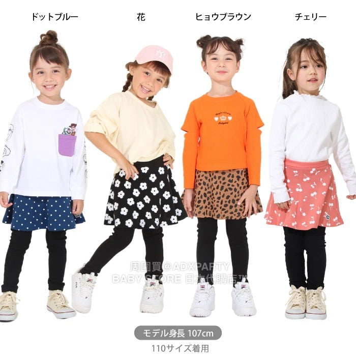 Japanese children's clothing BDL full print two-piece skirt with leggings 80-150cm girls' four seasons SKIRTS PANTS DBL all-match style Part 2