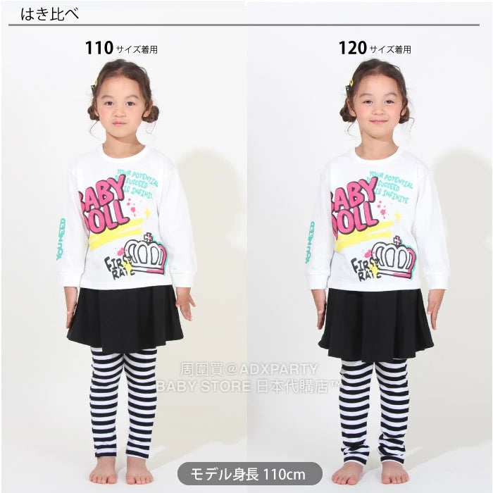 Japanese children's clothing BDL full print two-piece skirt with leggings 80-150cm girls' four seasons SKIRTS PANTS DBL all-match style Part 2