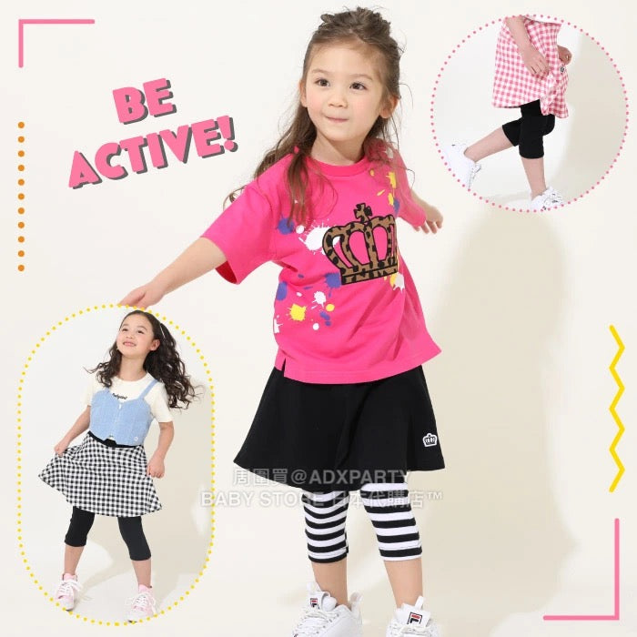Japanese children's clothing BDL fake two-piece skirt with three-quarter leggings 80-150cm girls summer SKIRTS PANTS DBL all-match style