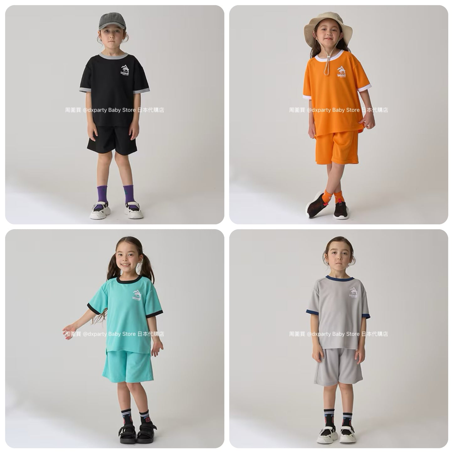 Japanese Kidswear mini#ML Quick-Dry Series Contact Cooling Two-Piece Sports Set (90-140cm) Boys'/Girls' Summer TOPS PANTS