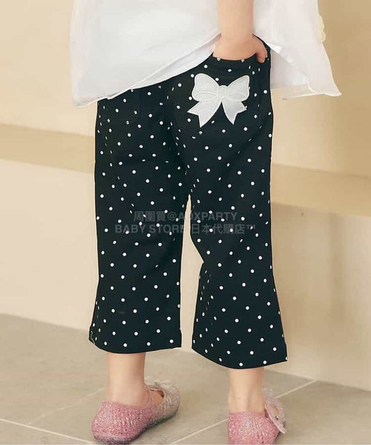 日本童裝 apres les cours 緞帶口袋七分褲 80-140cm 女童款 夏季 PANTS