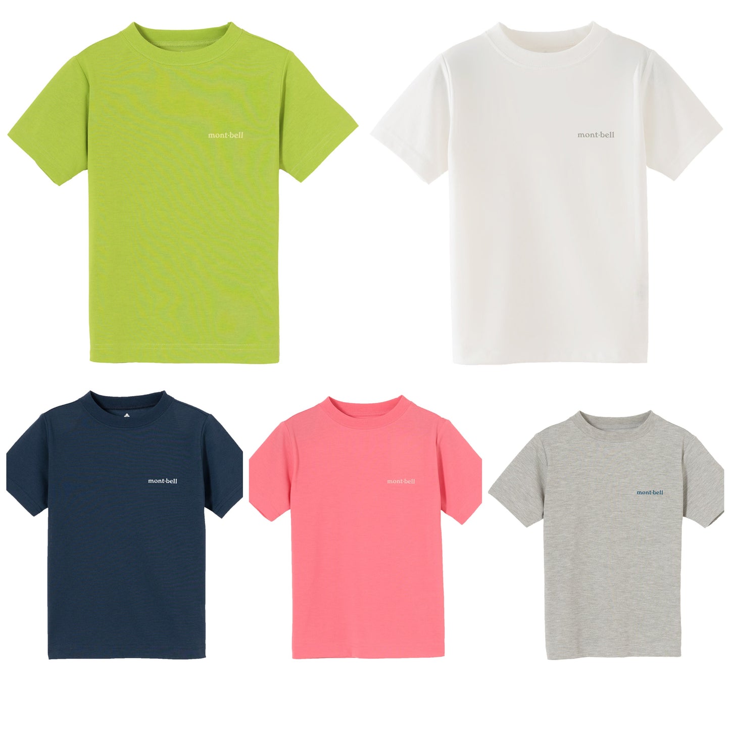 Mont-Bell (Japan) UV-Proof/Quick-Dry/Odor-Suppressing Tops (100-120cm) for Boys and Girls Summer
