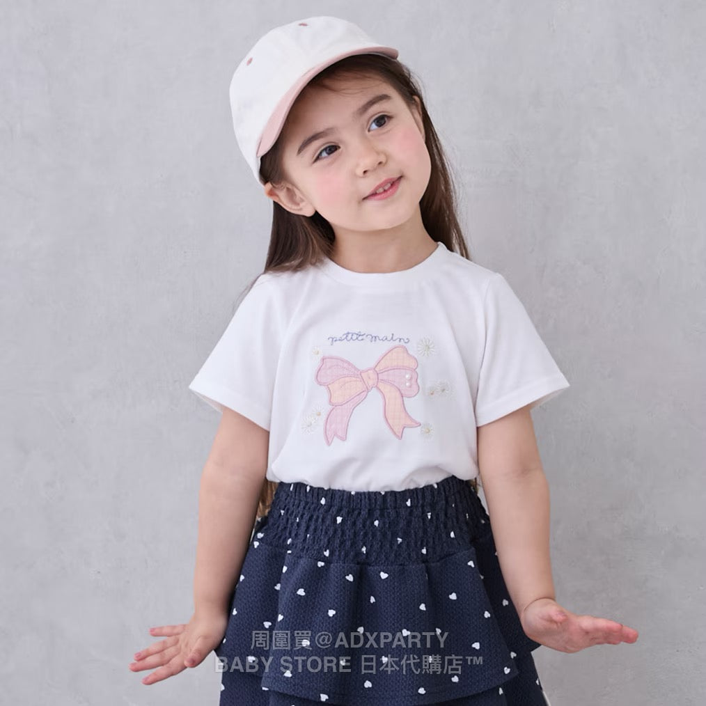 Japanese children's clothing pe#main contact cool print top 80-130cm girls summer TOPS