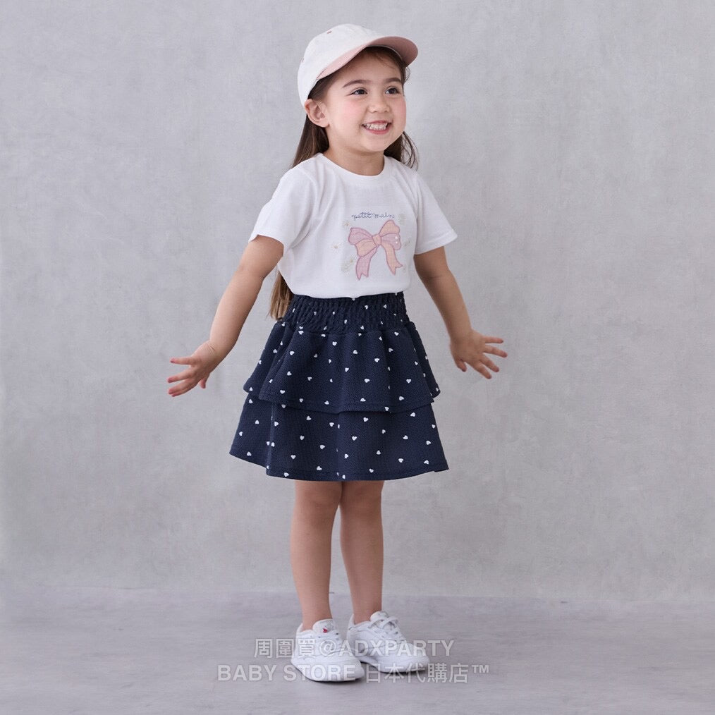 Japanese children's clothing pe#main contact cool print top 80-130cm girls summer TOPS