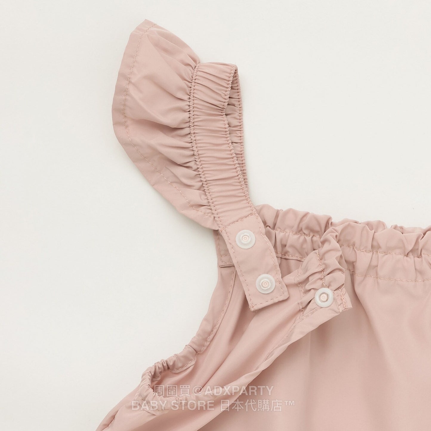 Japanese children's clothing pe#main waterproof series ruffled work pants 80-130cm girls summer jumpsuit
