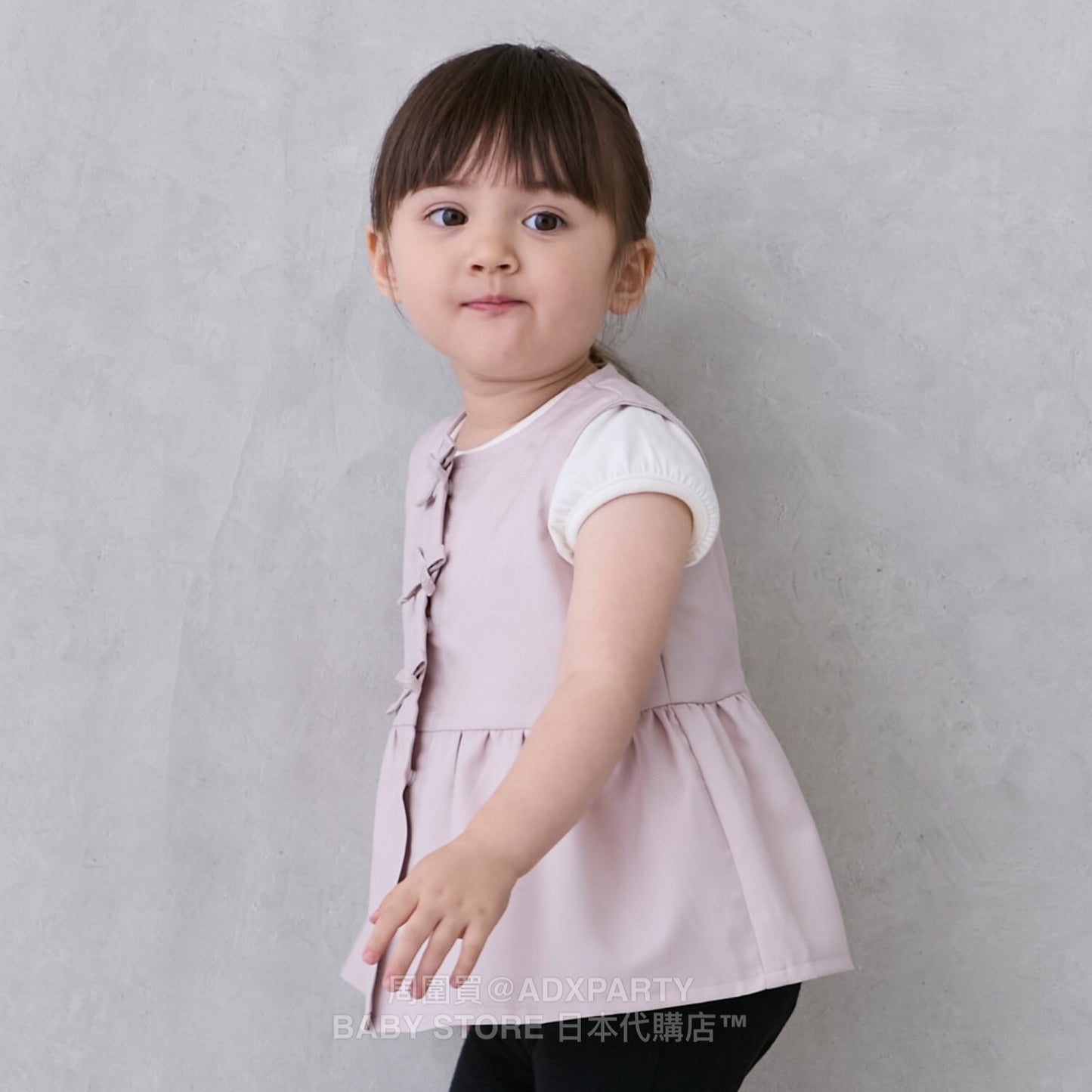 Japanese children's clothing pe#main cool lotus leaf vest 80-130cm girls summer TOPS