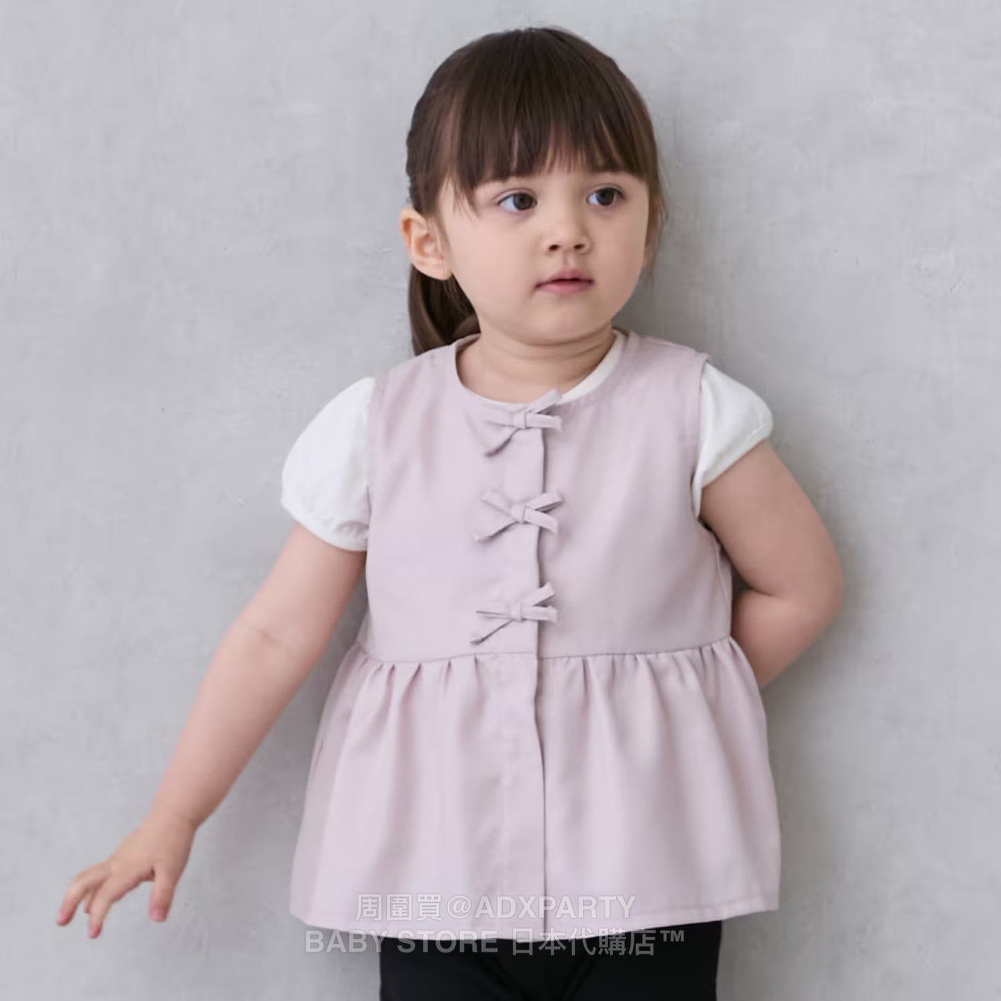 Japanese children's clothing pe#main cool lotus leaf vest 80-130cm girls summer TOPS
