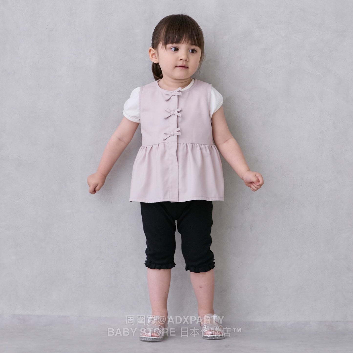 Japanese children's clothing pe#main cool lotus leaf vest 80-130cm girls summer TOPS