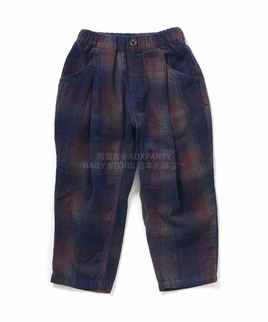 日本童裝 BREEZE 燈芯絨格紋長褲 80-140cm 男童款 冬季 PANTS