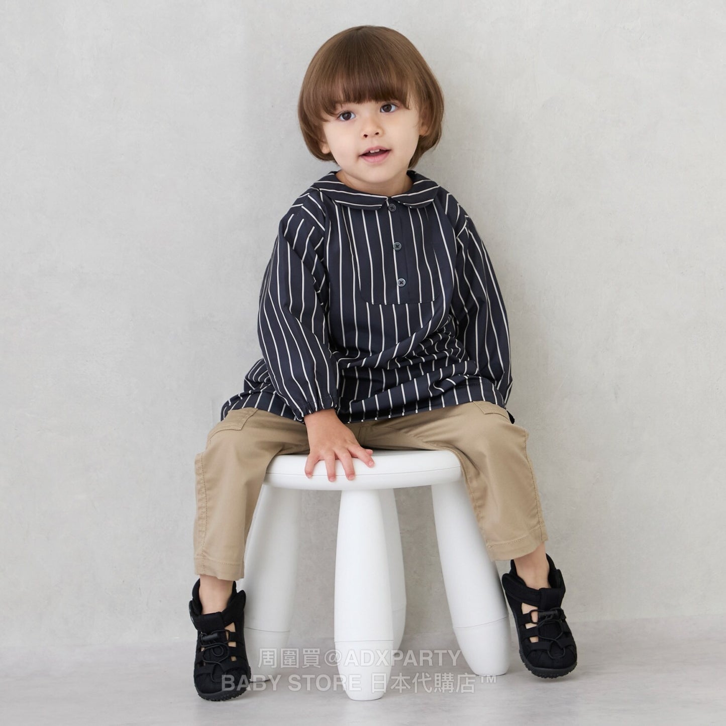Japanese children's clothing pe#main waterproof series apron 80-130cm boys' summer TOPS