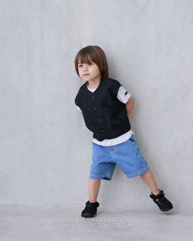 Japanese children's clothing pe#main cool lotus leaf vest 80-130cm boys summer TOPS