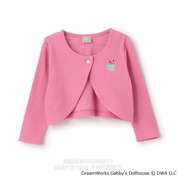 Japanese children's clothing pe#main x Gabby's Dollhouse knitted jacket 80-130cm girls summer outerwear