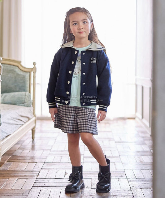 日本童裝 aF#a325 水手隊外套 110-160cm 女童款 秋季 (適合初秋、香港平均溫度)OUTERWEAR