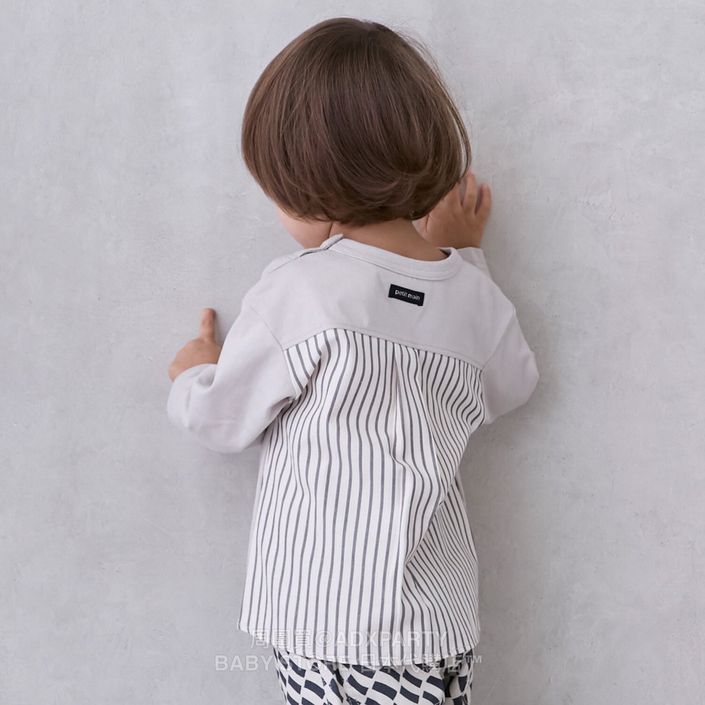 Japanese children's clothing pe#main car embroidered long-sleeved top 80-130cm boys' autumn TOPS
