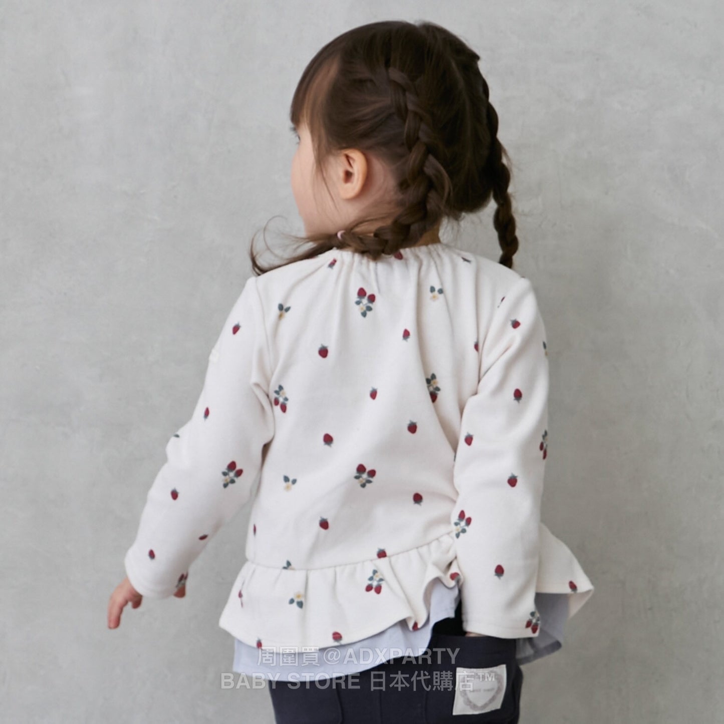 Japanese children's clothing pe#main lace long-sleeved top 80-130cm girls autumn TOPS
