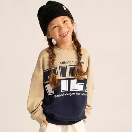 日本童裝 Branshes x FILA 拼色衛衣 100-150cm 男童款/女童款 秋季 TOPS