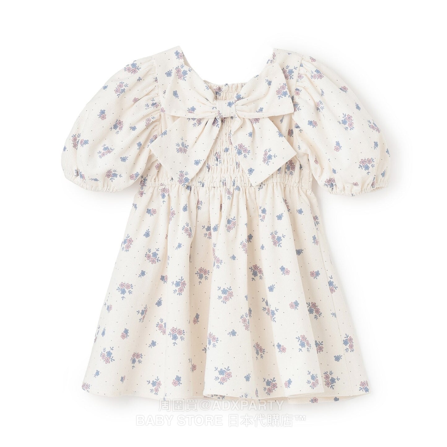 Japanese children's clothing pe#main puff sleeve dress 80-130cm girls autumn dresses