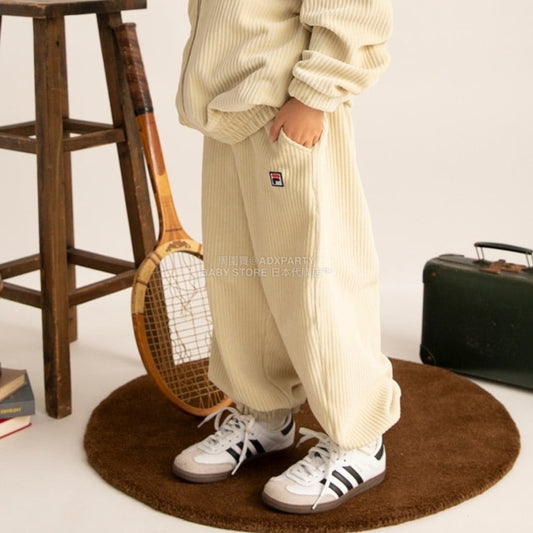 日本童裝 Branshes x FILA 針織燈芯絨長褲 100-150cm 男童款/女童款 秋季 PANTS