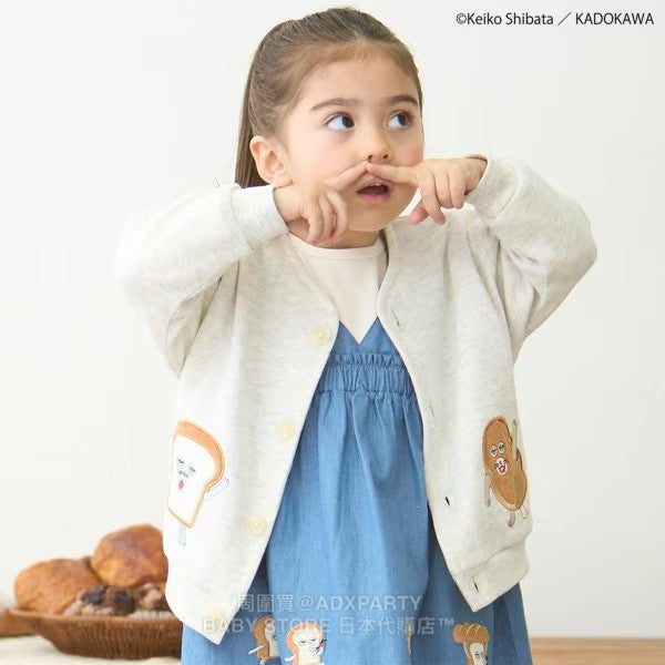 Japanese children's clothing pe#main x Bread Thief round neck jacket 80-130cm boys/girls autumn outerwear