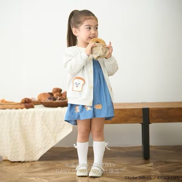 Japanese children's clothing pe#main x Bread Thief round neck jacket 80-130cm boys/girls autumn outerwear