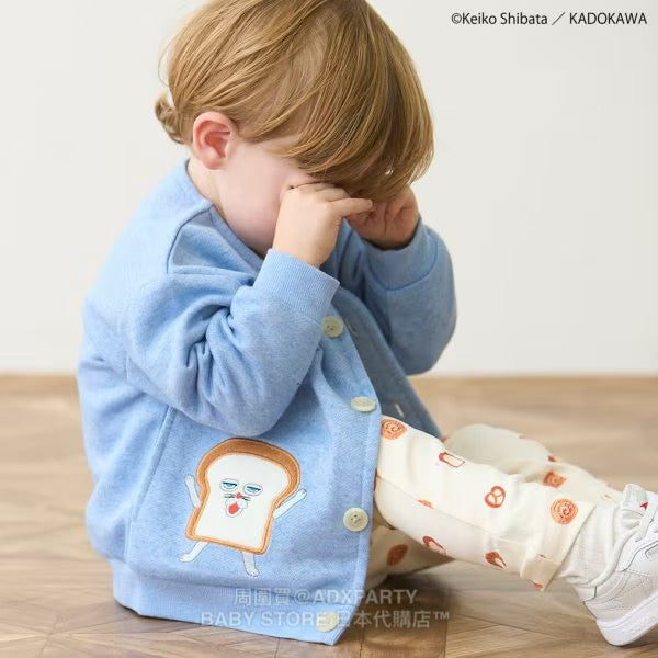 Japanese children's clothing pe#main x Bread Thief round neck jacket 80-130cm boys/girls autumn outerwear