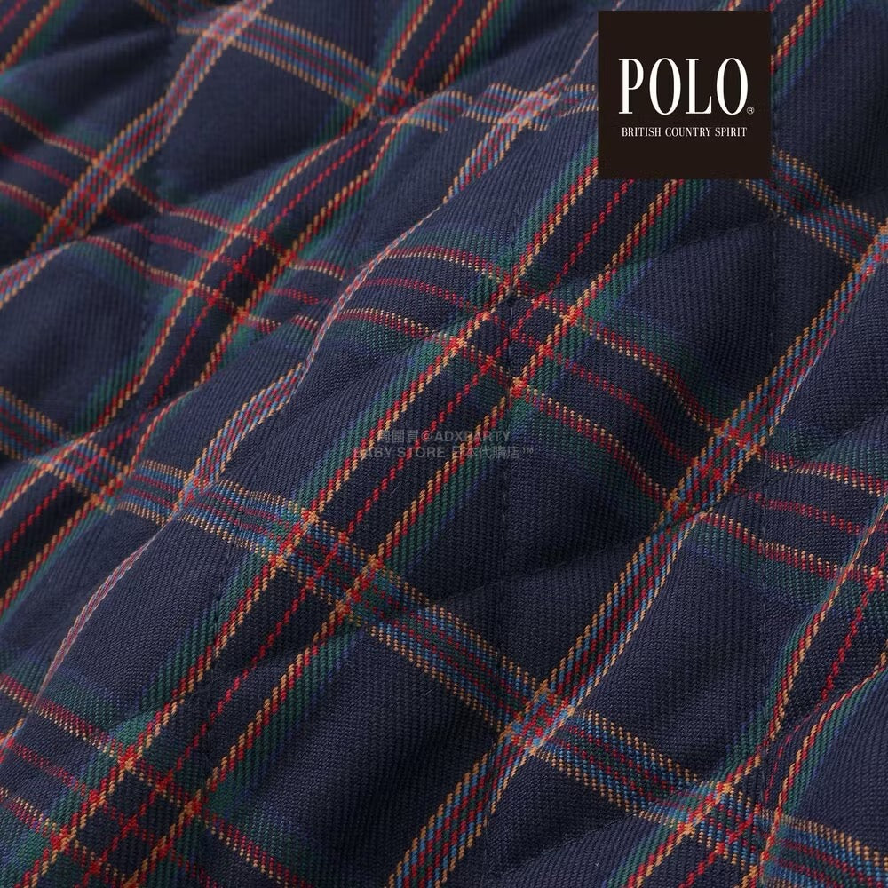 日本童裝  SLAP SLIP x POLO BCS 純色格紋絎縫外套 80-130cm 男童款/女童款 冬季 (適合初秋、香港平均溫度、寒冷天氣)OUTERWEAR聖誕紅/新年紅