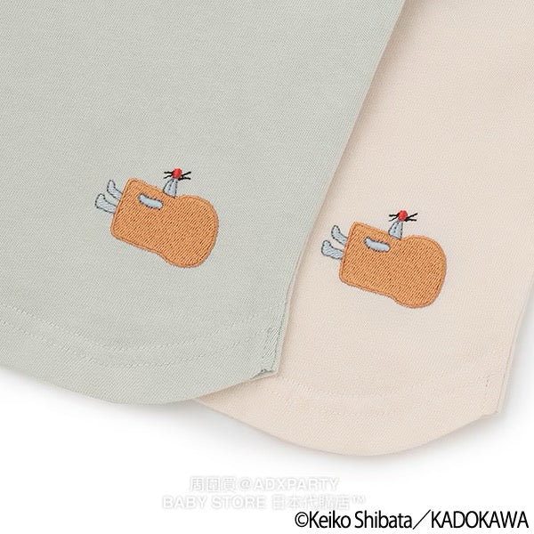 Japanese children's clothing pe#main x Bread Thief patchwork sleeve sweatshirt 80-130cm boys' autumn TOPS