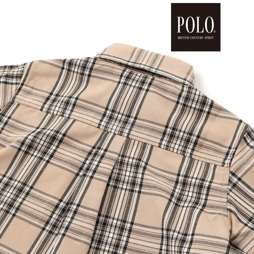 日本童裝  SLAP SLIP x POLO BCS 刺繡胸袋格紋襯衫 80-130cm 男童款 冬季 TOPS 面試/宴會/表演