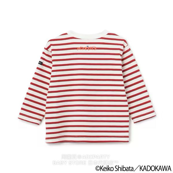Japanese children's clothing pe#main x Bread Thief striped top 80-130cm boys/girls autumn TOPS