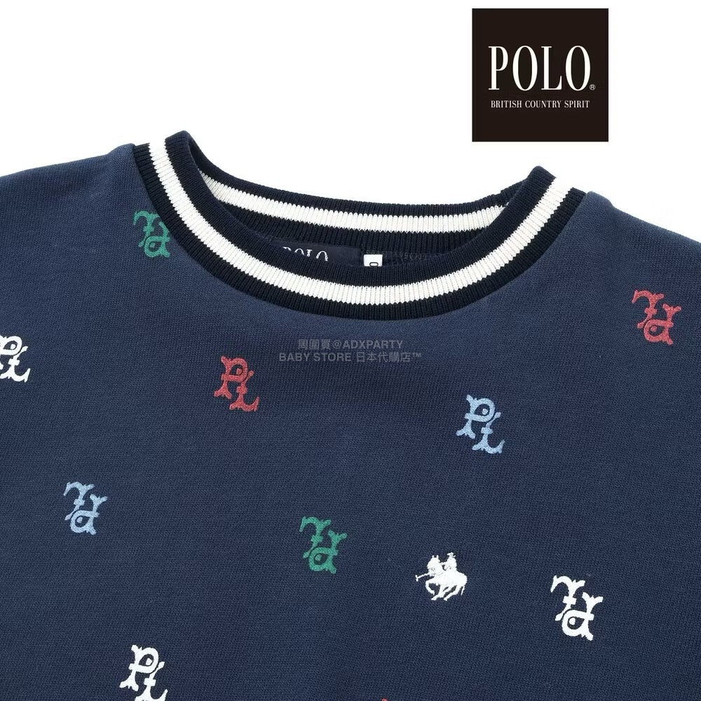 日本童裝  SLAP SLIP x POLO BCS 全印花衛衣 80-130cm 男童款/女童款 冬季 TOPS
