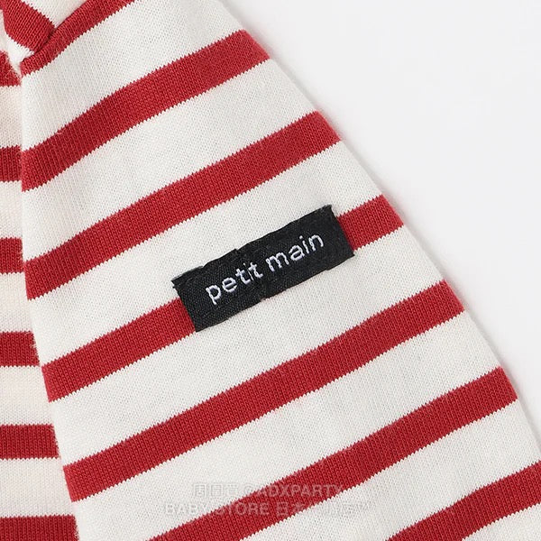 Japanese children's clothing pe#main x Bread Thief striped top 80-130cm boys/girls autumn TOPS