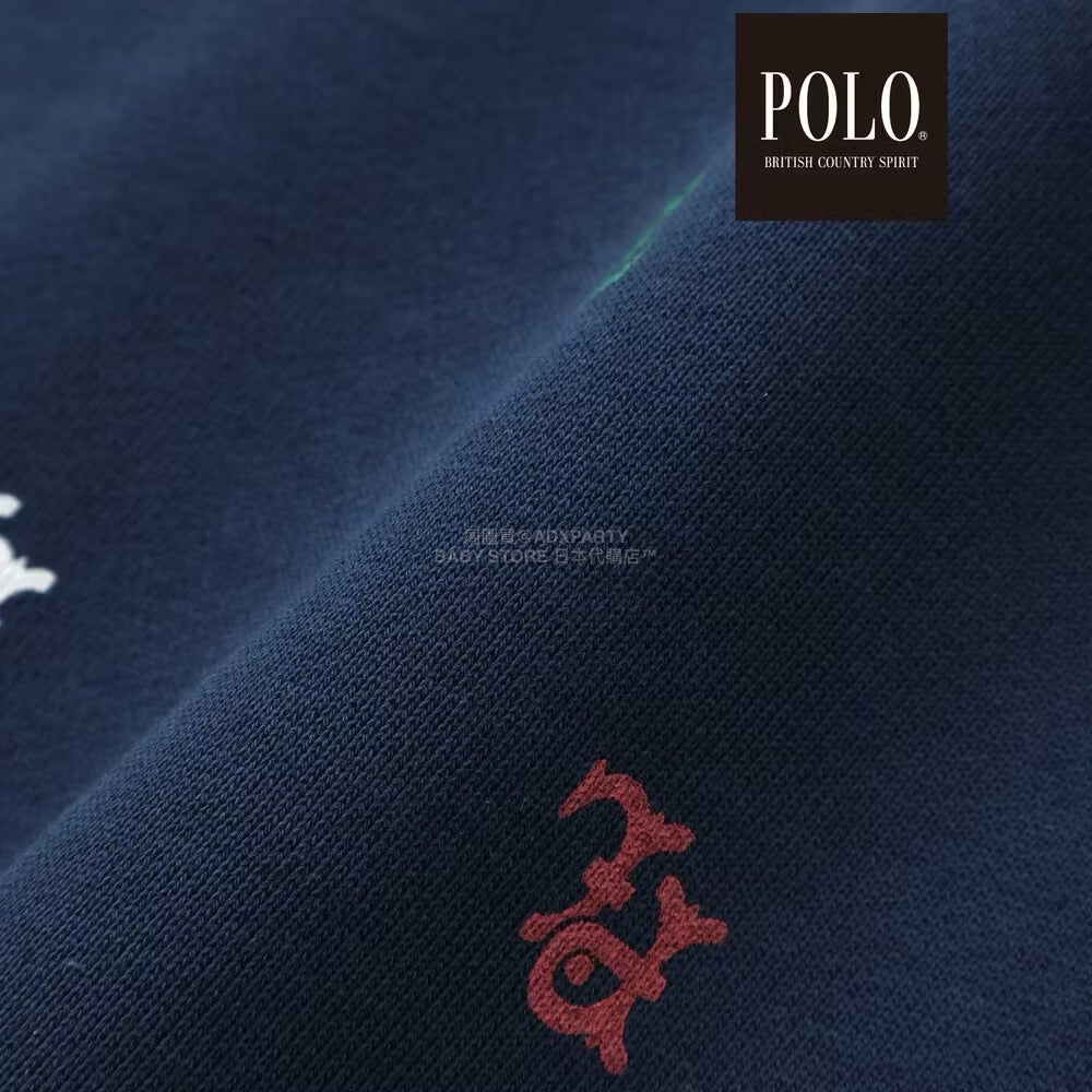 日本童裝  SLAP SLIP x POLO BCS 全印花衛衣 80-130cm 男童款/女童款 冬季 TOPS