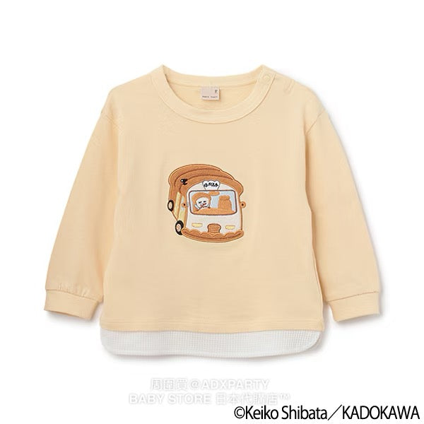 Japanese children's clothing pe#main x Bread Thief patchwork top 80-130cm boys/girls autumn TOPS