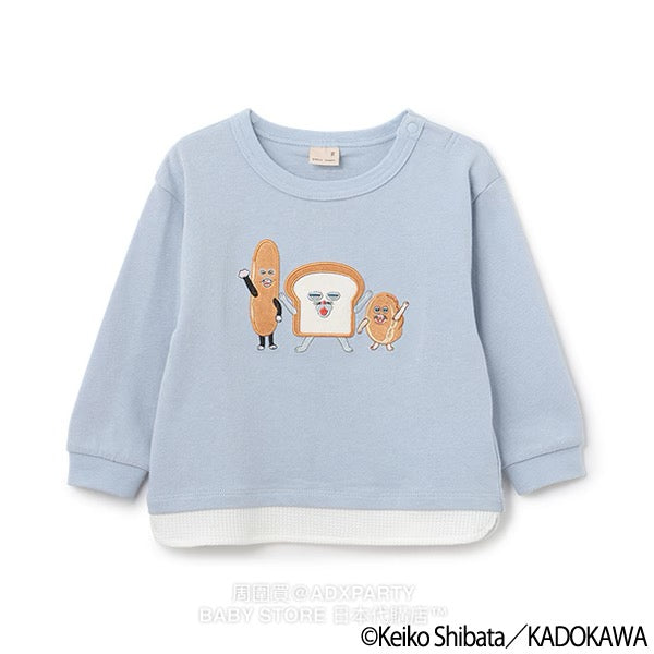 Japanese children's clothing pe#main x Bread Thief patchwork top 80-130cm boys/girls autumn TOPS