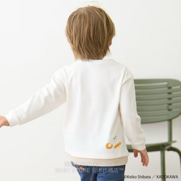 Japanese children's clothing pe#main x Bread Thief patchwork top 80-130cm boys/girls autumn TOPS