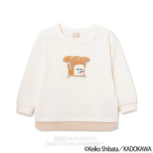 Japanese children's clothing pe#main x Bread Thief patchwork top 80-130cm boys/girls autumn TOPS